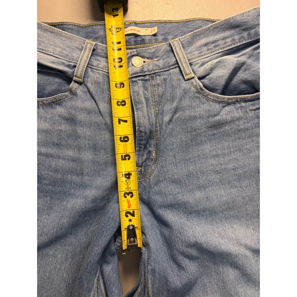 Levi's 94 Baggy Wide Leg Jeans Womens 30x31 Blue High Rise Tag W27 Denim